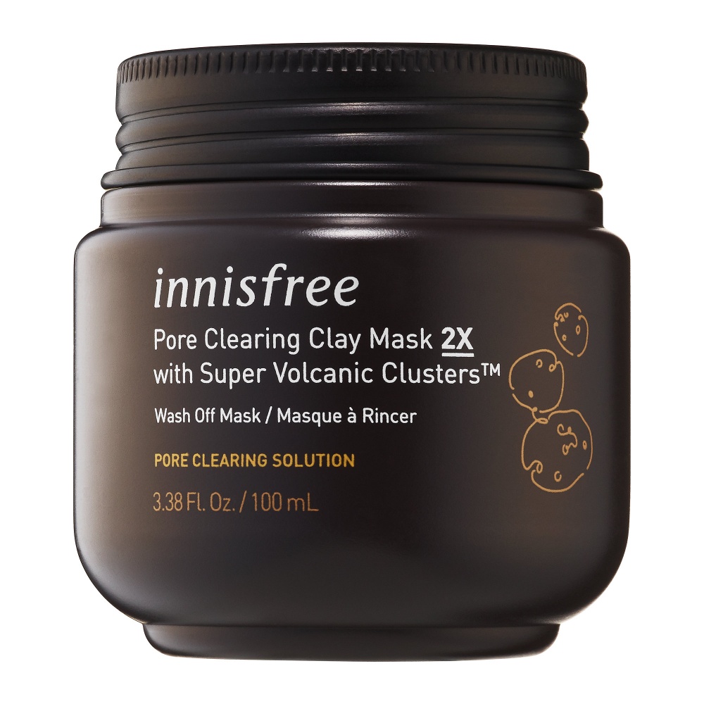 Innisfree Pore Clearing Clay Mask 2X with Super Volcanic Clusters