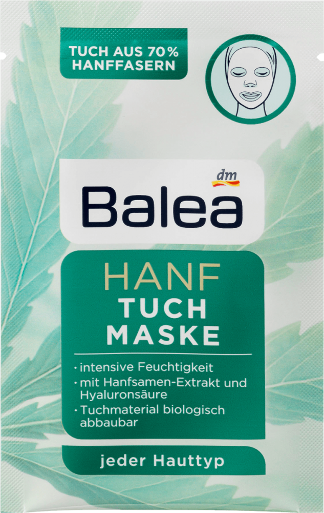 Balea Textilní pleťová maska Hanf