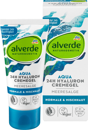Alverde Krémový Pleťový Gel Aqua 24h Hyaluron