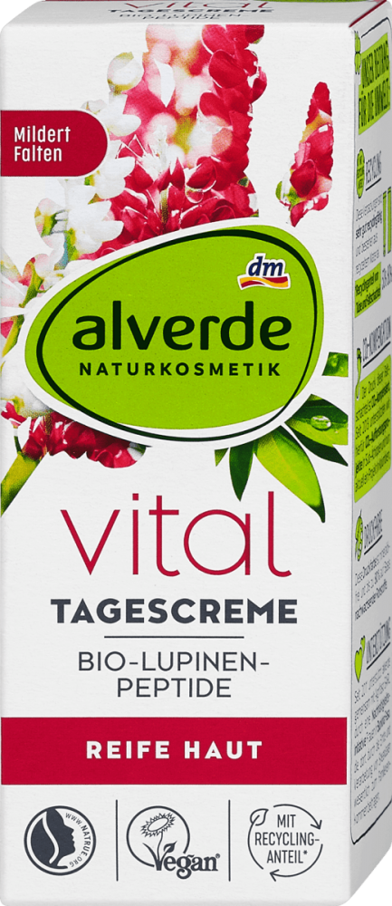 Alverde Denní Pleťový Krém Vital s Bio Lupinovými Peptidy