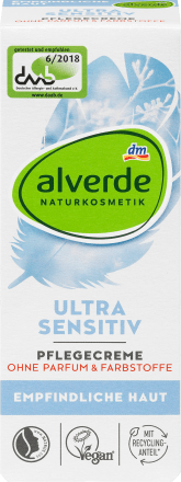 Alverde Pečující Pleťový Krém Ultra Sensitiv na Citlivou Pleť
