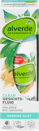 Alverde Pleťový Fluid Clear s Léčivým Bahnem a Bio Zeleným Čajem