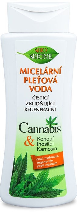 Bione Cosmetics Cannabis čistící a odličovací micelární pleťová voda