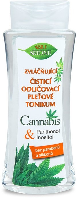 Bione Cosmetics Cannabis zvláčňující čistící odličovací pleťové tonikum