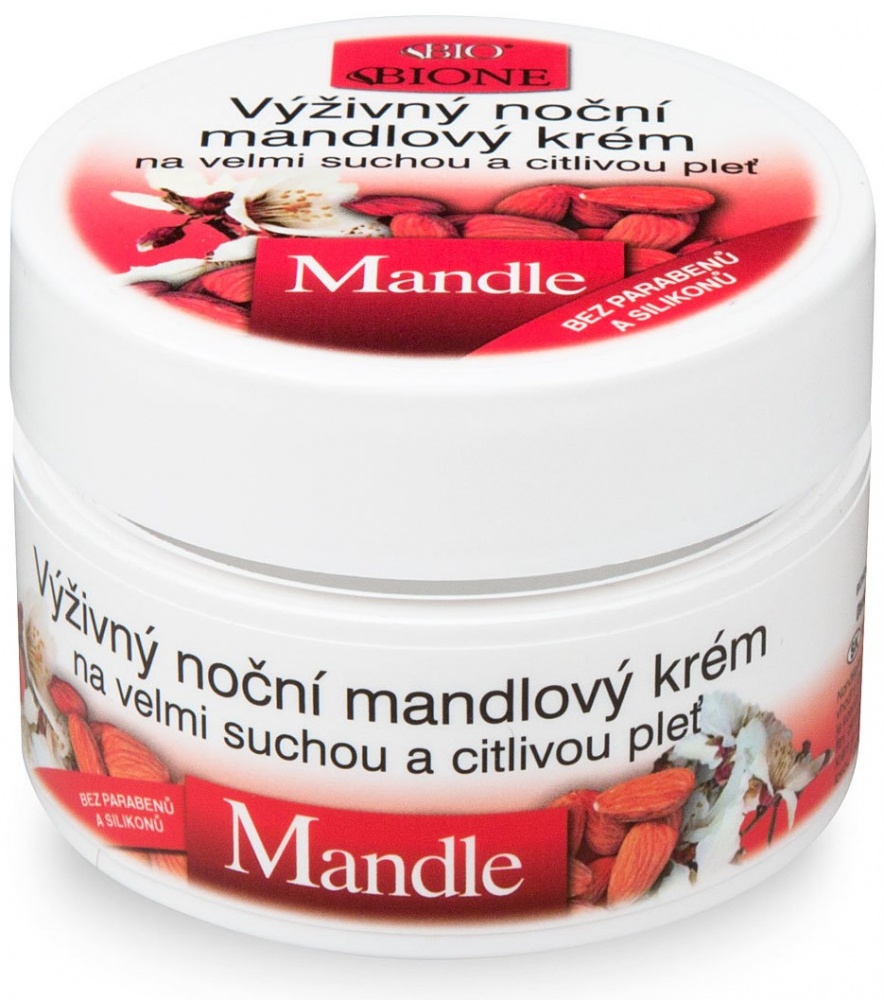 Bione Cosmetics Mandle výživný noční pleťový krém pro velmi suchou a citlivou pleť