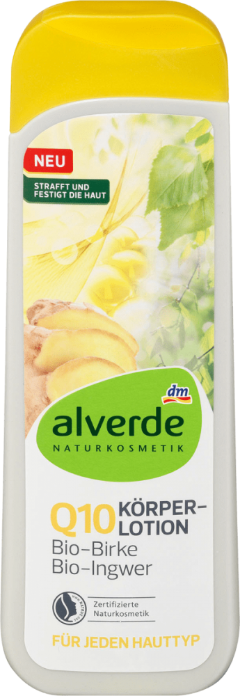 Alverde Tělové Mléko Q10 Bříza a Zázvor