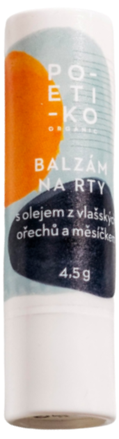 POETIKO organic balzám na rty s Olejem z Vlašských Ořechů a Měsíčkem