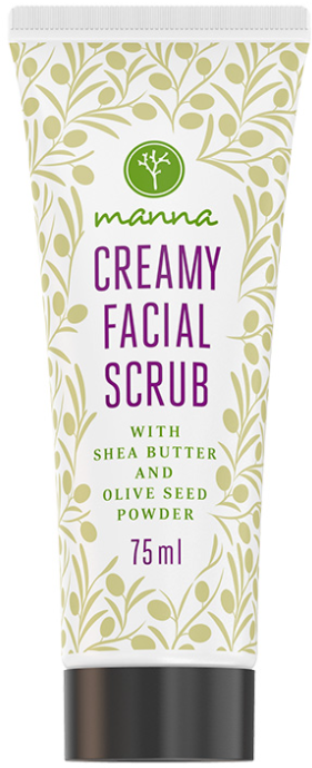 manna Creamy Facial Scrub With Shea Butter And Olive Seed Powder