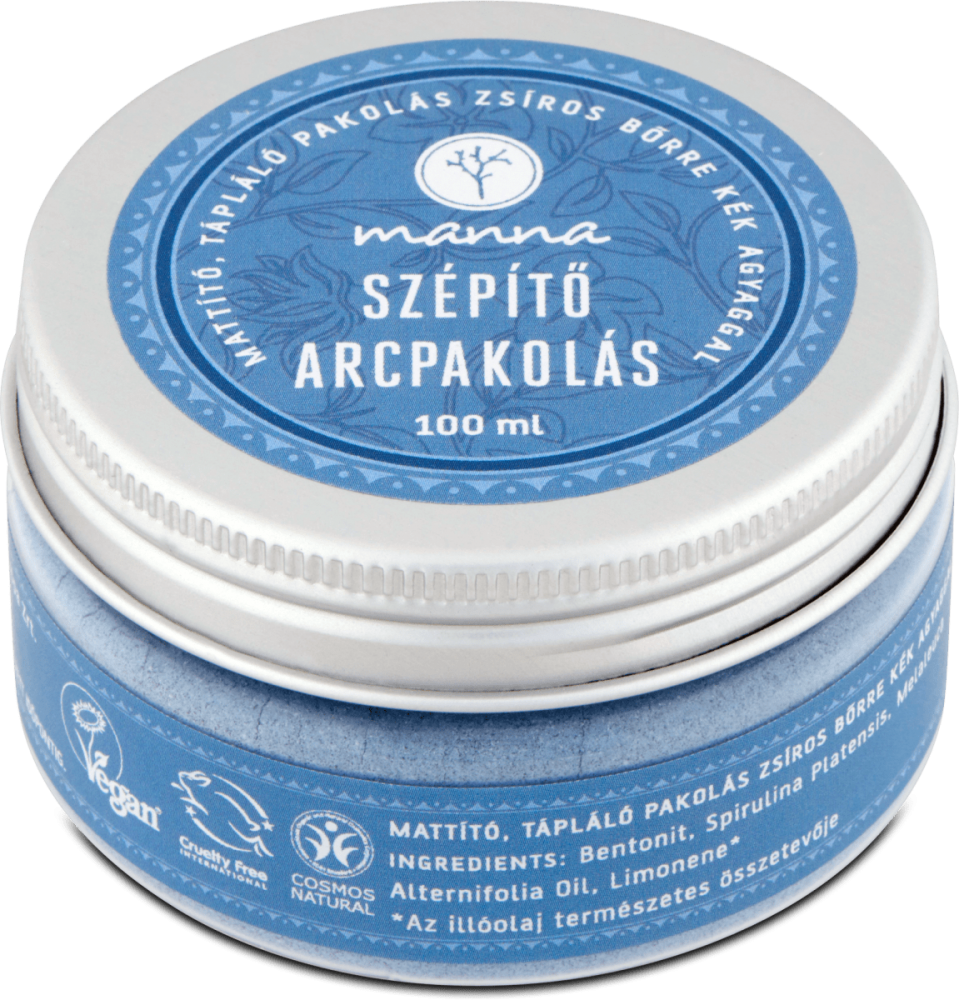 manna Beauty Mask Mattifying Nourishing Mask With Blue Clay For Oily Skin