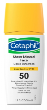 Cetaphil Sheer Mineral Face Liquid Sunscreen SPF 50