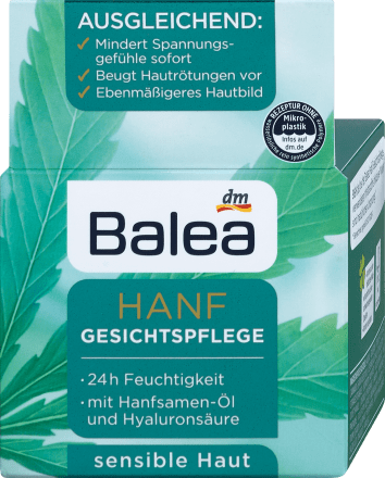 Balea Denní pleťový krém Hanf pro citlivou pleť