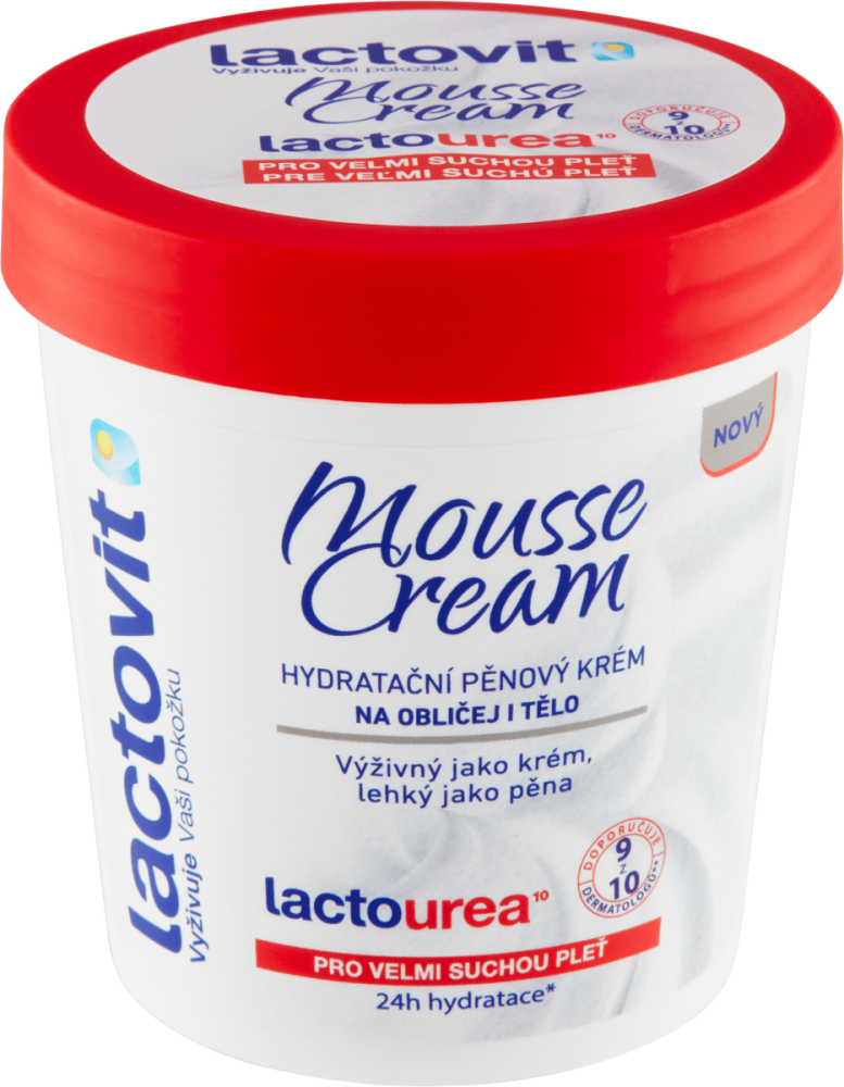 Lactovit Mousse Créme Lactourea pěnový krém na obličej a tělo