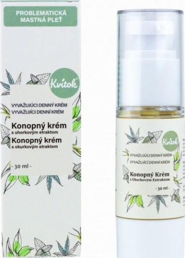 Kvitek Konopný krém pro mastnou/problematickou pleť - denní