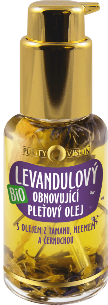 Purity Vision Obnovující levandulový pleťový olej
