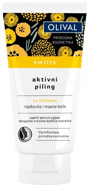 Olival Slaměnková pleťový peeling s aktivním uhlím