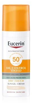 Eucerin Oil Control Tinted SPF 50+ Ochranný krémový gel