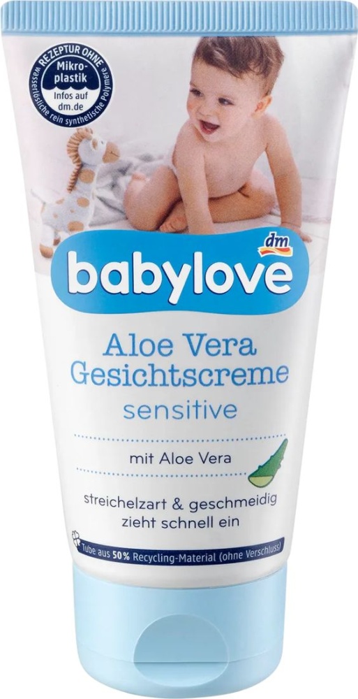 Babylove Krém na obličej s Aloe vera Sensitive