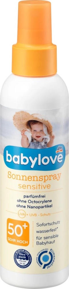 Babylove Dětský sprej na opalování Sensitive SPF 50+