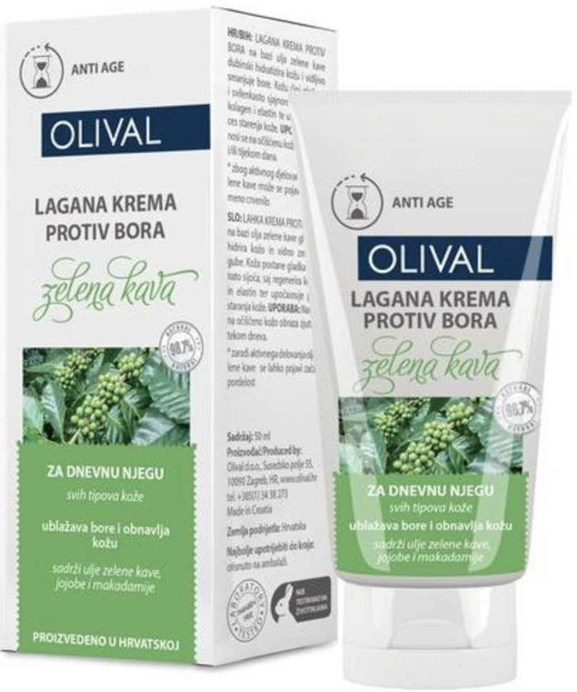 Olival Lehký krém proti vráskám se zelenou kávou