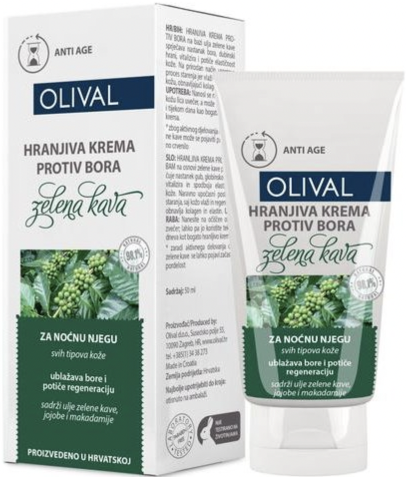 Olival Výživný krém proti vráskám se zelenou kávou