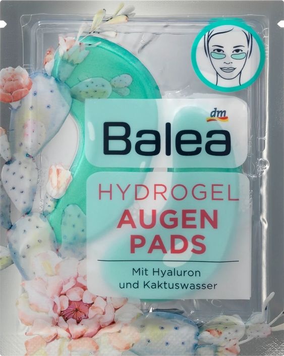 Balea Hydrogelové polštářky pod oči s kyselinou hyaluronovou a kaktusem