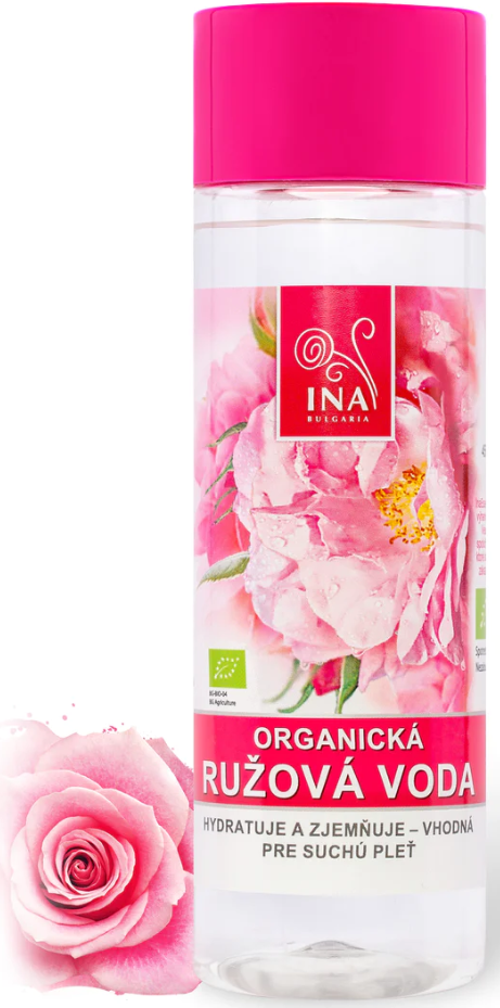 INA Organická růžová voda pro všechny typy pleti a vlasů