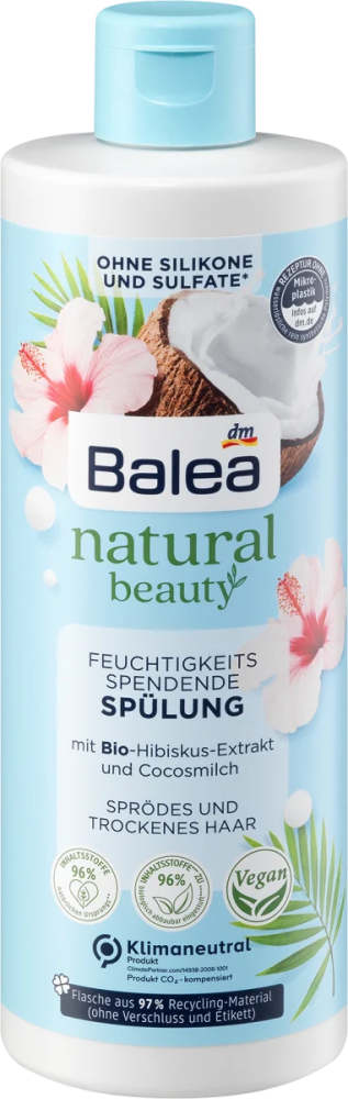 Balea Hydratační kondicionér na vlasy natural beauty s bio ibiškem