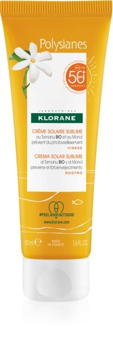 Klorane Polysianes Lehký ochranný krém na obličej SPF 50+