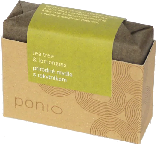 Ponio Tea tree & lemongras s rakytníkem přírodní mýdlo