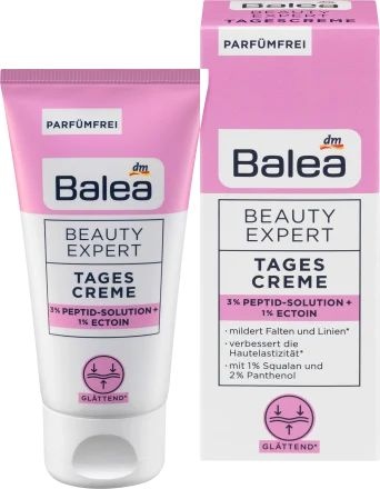 Balea Beauty Expert 3% Peptid-Solution + 1% Ectoin Denní pleťový krém