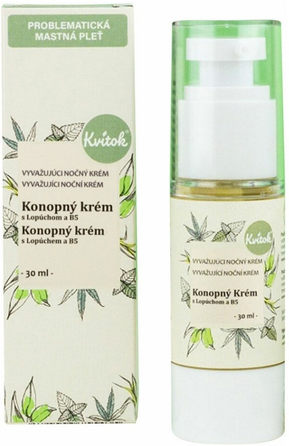 Kvitek Noční Konopný krém Mastná/Problematická pleť