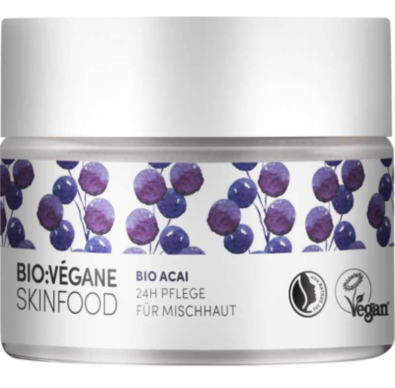 BIO VÉGANE Organic Acai 24h Care Denní pleťový krém pro smíšenou pleť