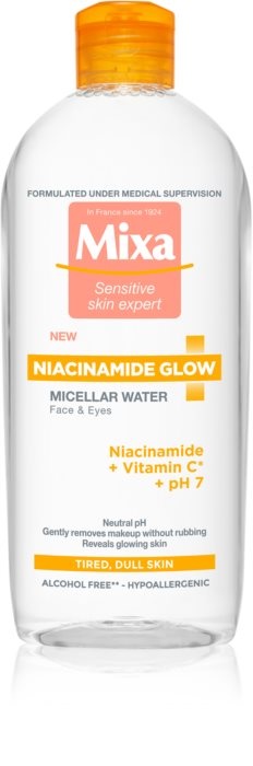 Mixa Niacinamide Glow Micelární voda