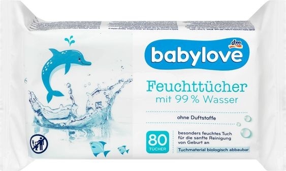 Babylove Vlhčené utěrky s 99 % vody