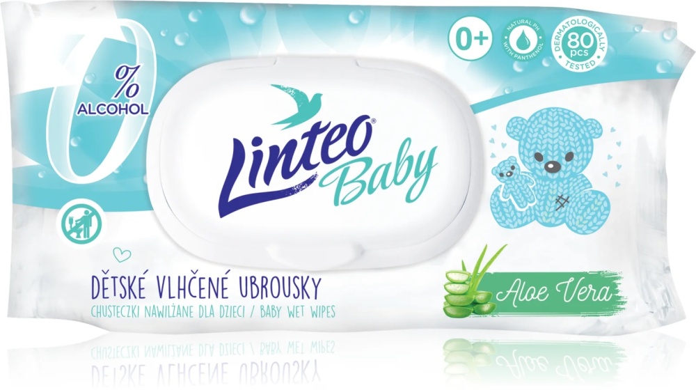 Linteo Baby Pure & Fresh Aloe Vera Dětské jemné vlhčené ubrousky