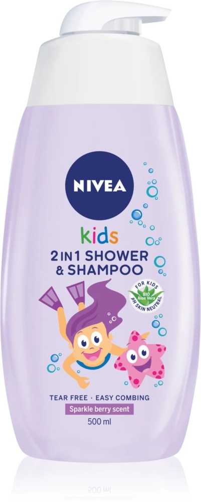 Nivea Kids Girl Sprchový gel a šampon 2 v 1 pro děti
