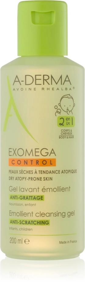 A-Derma Exomega Control Zvláčňující mycí gel pro děti
