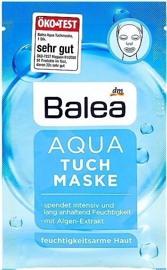 Balea textilní pleťová maska Aqua