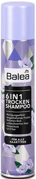 Balea suchý šampon 6v1 s UV filtrem