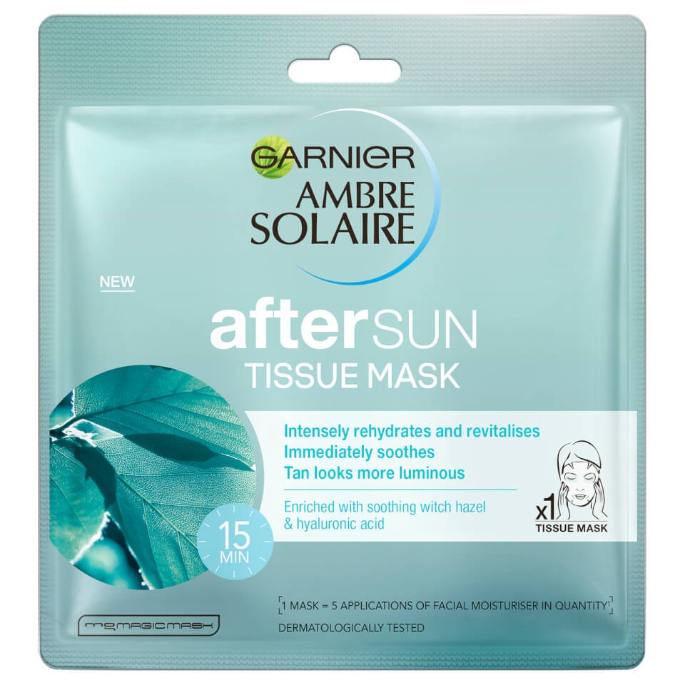 Garnier Ambre Solaire After Sun Cooling Hydrating Face Sheet Mask