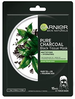 Garnier Charcoal and Algae Pore-Tightening & Hydrating Face Sheet Mask Pack x5