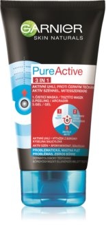 Garnier Pure Active 3in1 Charcoal Blackhead Mask Wash Scrub