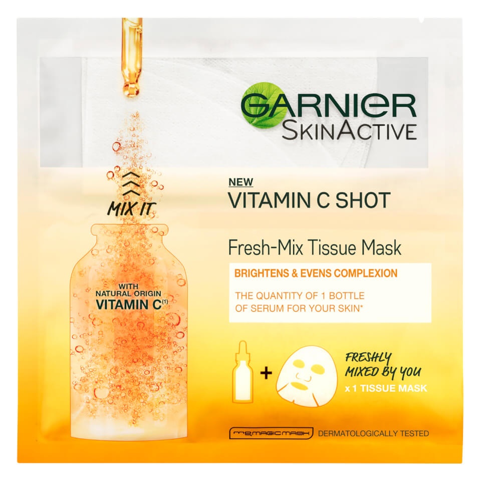 Garnier Fresh-Mix Brightening Face Sheet Shot Mask with Vitamin C