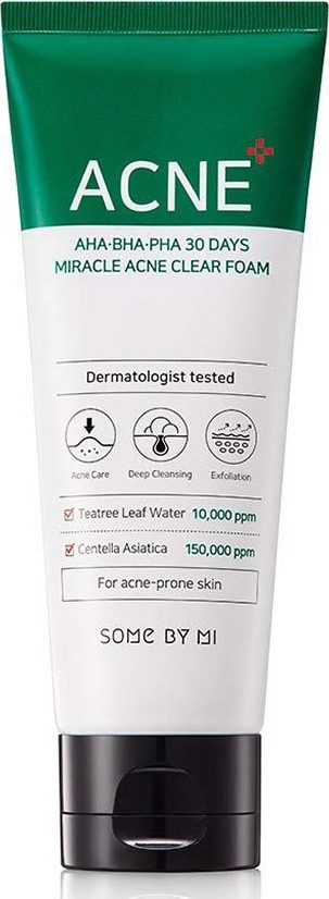 Some By Mi AHA BHA PHA 30 Days Miracle Acne Clear Foam