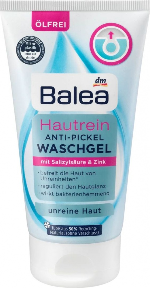 Balea Čistící pleťový gel proti akné Hautrein