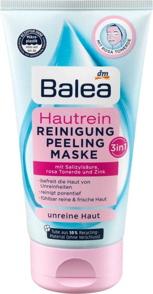 Balea Čistící pleťový gel, peeling a maska Hautrein 3v1