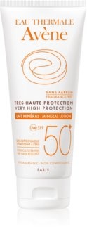 Avène Lait Mineral O chranné mléko bez chemických filtrů a parfemaceSPF 50+