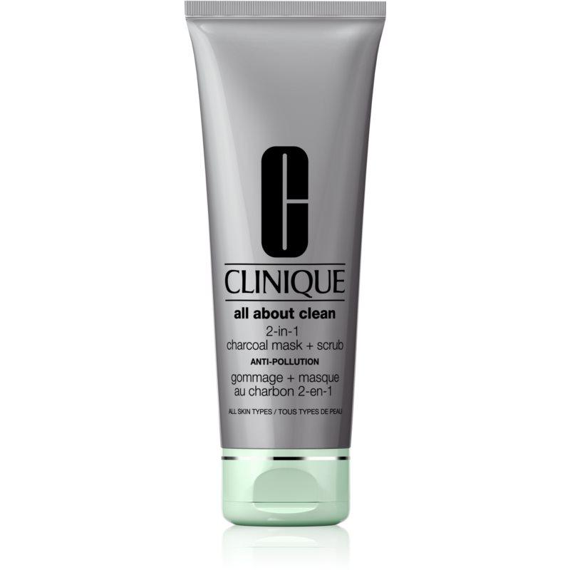 Clinique All About Clean 2-in-1 Charcoal Mask + Scrub čistící pleťová maska