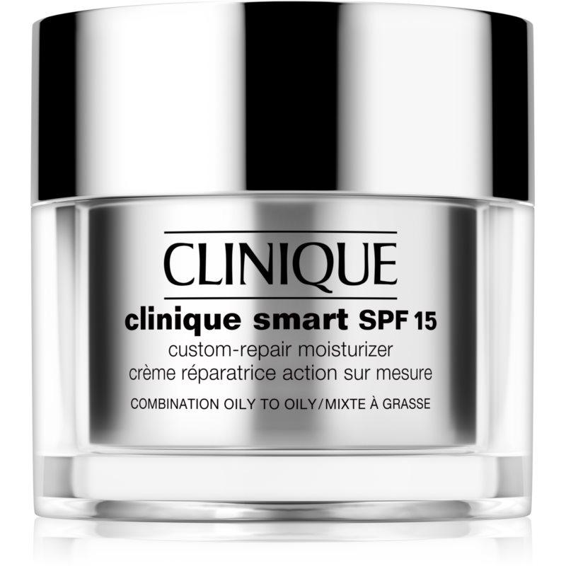 Clinique Clinique Smart™ SPF 15 Custom-Repair Moisturizer denní hydratační krém proti vráskám pro mastnou pleť SPF 15