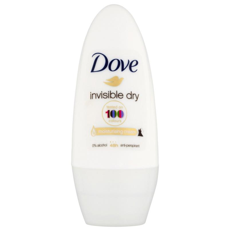 Dove Invisible Dry antiperspirant roll-on proti bílým skvrnám 48h